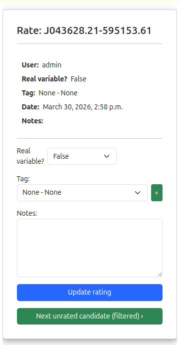 Rate Candidate Already Rated